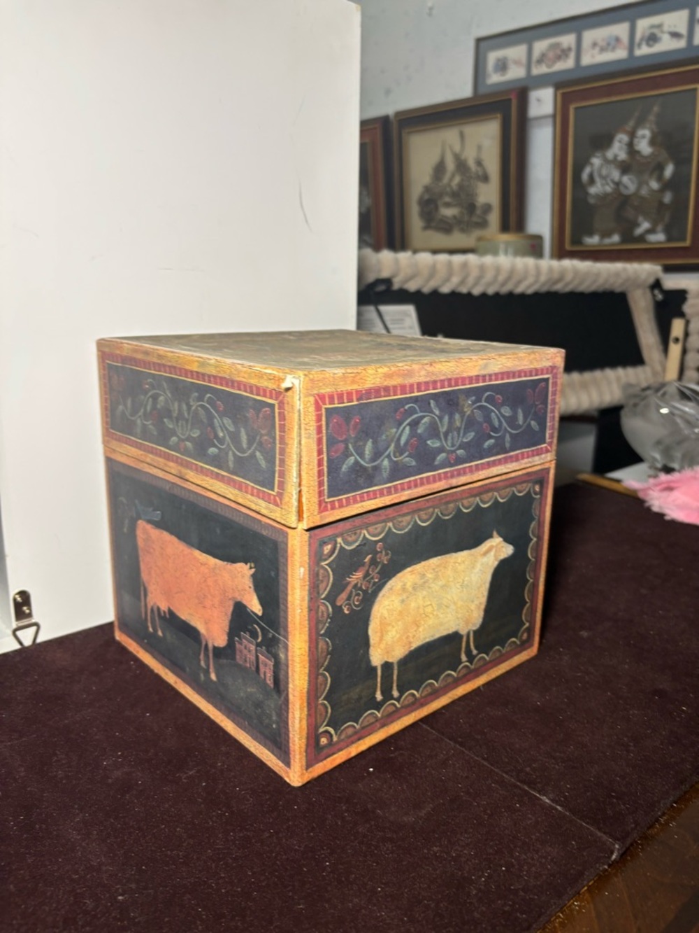 Farmhouse Nested Storage Boxes - Rust and Black - Picture 3 of 13